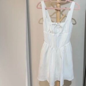 Reformation Daria Linen Dress In White, brand new, never worn, no flaws.